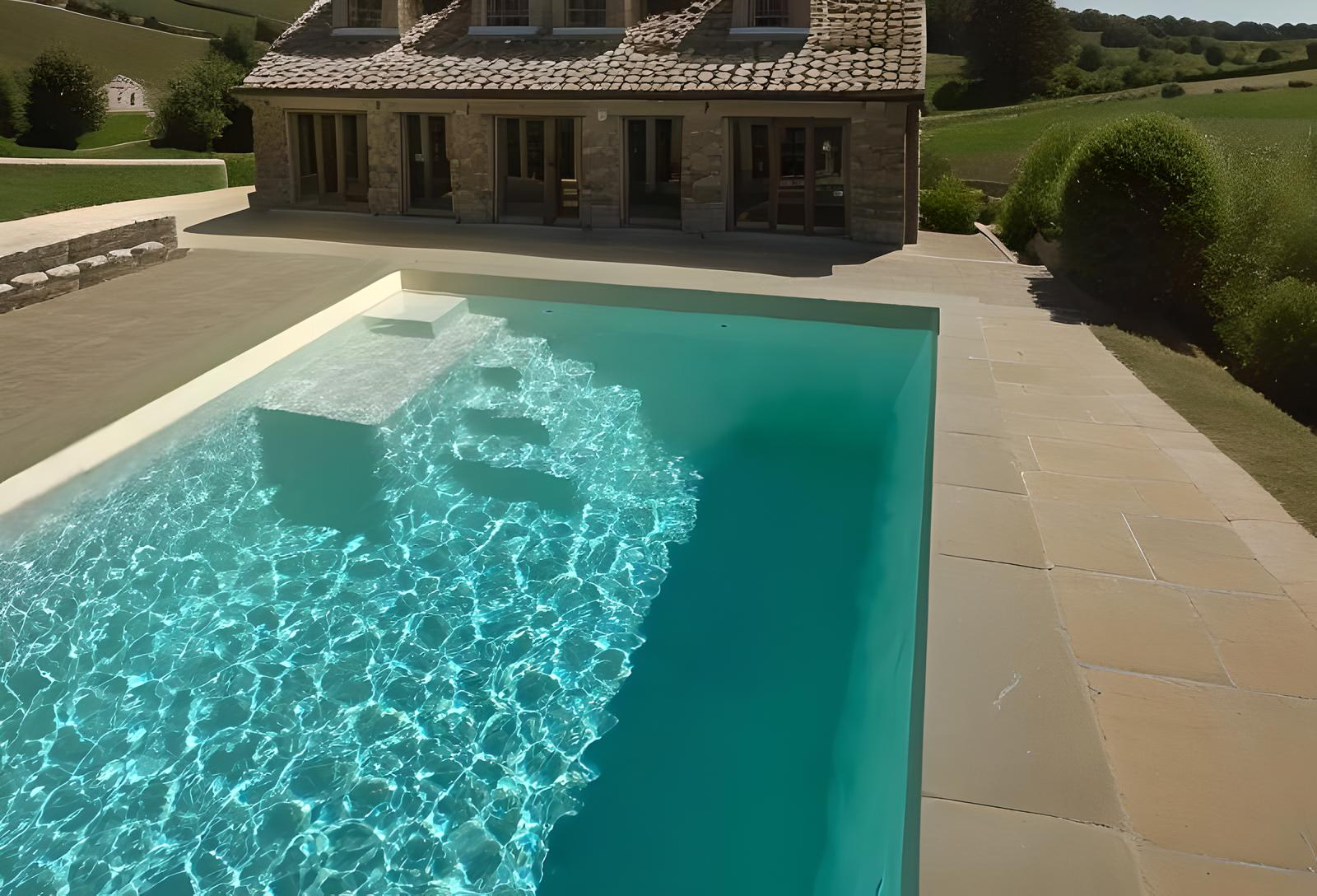 ANGLAS : piscine coque polyester avec volet immergé, un bassin spacieux au design intemporel.