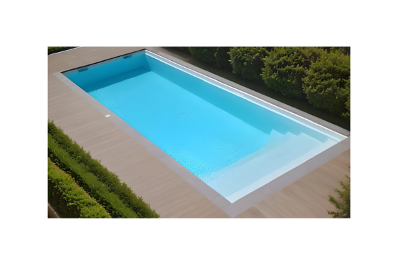 Modèle SOUSTON : Piscine coque polyester avec un design raffiné et un espace optimisé pour votre jardin. - MCR Piscines et Spas - Vergèze