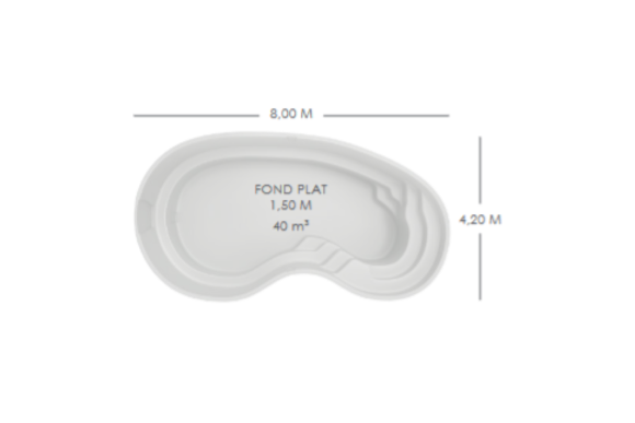 Piscine coque polyester modèle Caraïbes à Nîmes – Esthétique ovoïde et design convivial pour sublimer votre jardin