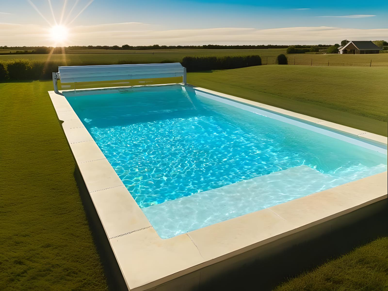 ARRIOUS : piscine coque polyester s'intègrant parfaitement dans tous les styles d'aménagement extérieur.