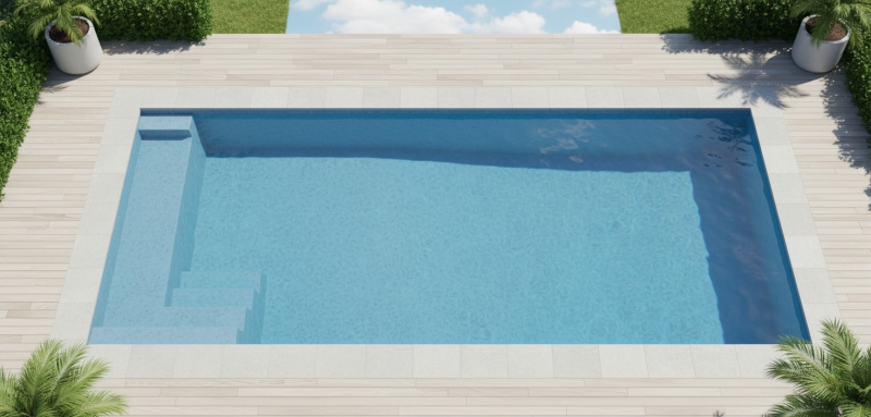 AMANCE : piscine coque polyester qui associe esthétisme, fonctionnalité et qualité de fabrication.