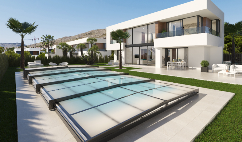 Abris bas ultra : la solution haut de gamme pour une piscine sécurisée - Mcr Piscines et Spas 